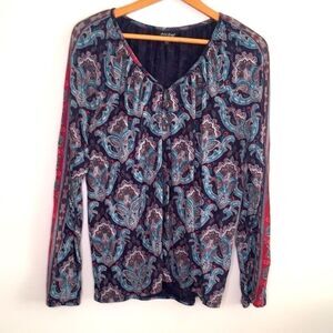 LUCKY BRAND Paisley Boho Tunic Top